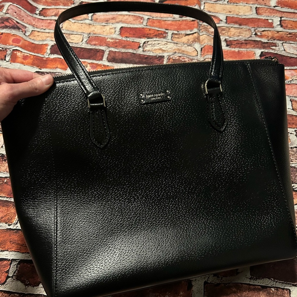 Kate Spade Black Leather Tote Bag